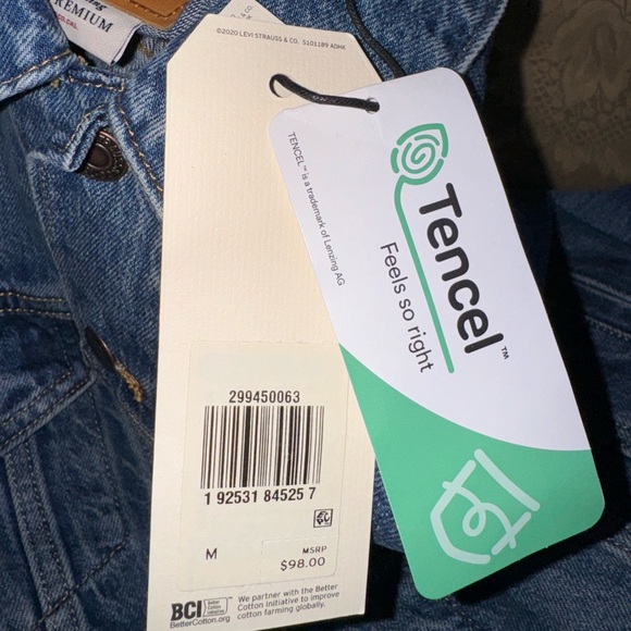 Levi’s ORIGINAL TRUCKER JACKET Soft As Butter Medium Wash blue Women Size M - Picture 7 of 16